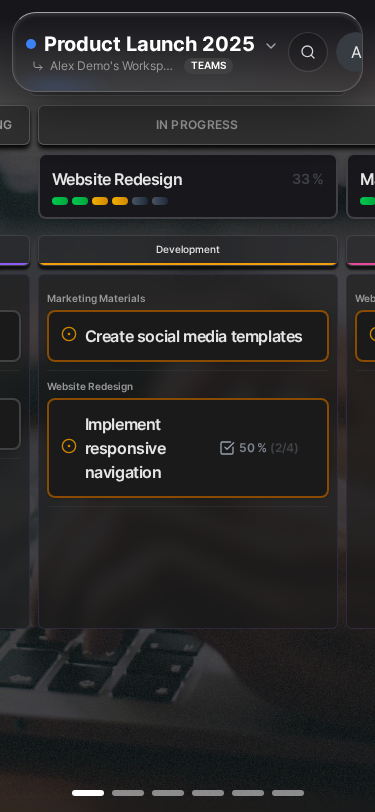 Kanban-Board-Ansicht (Mobile)