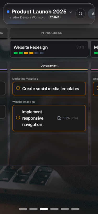 Mobile Board-Ansicht