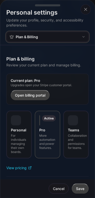 Subscription and quotas (Mobile)
